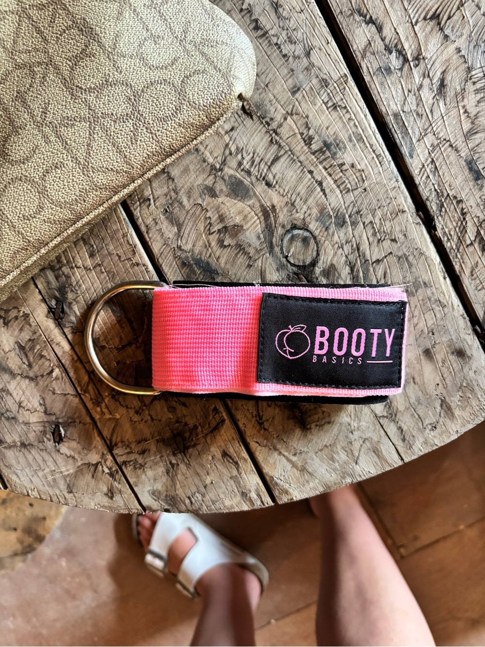 Booty Basics Pink Fabric Loop Keychain